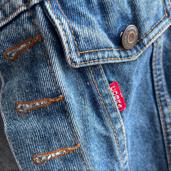 SOLD - vintage cropped denim vest - Picture 6 of 9